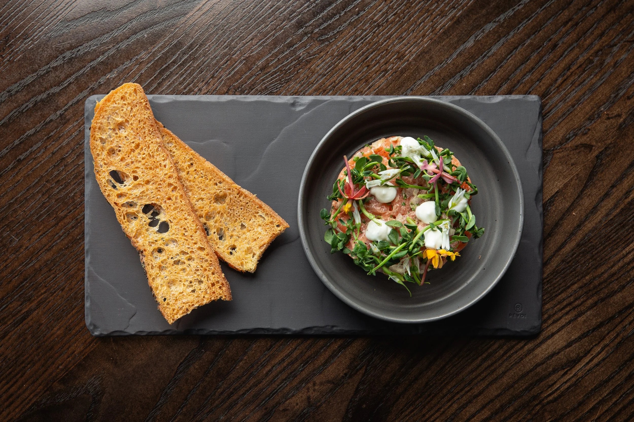 a plate of food on a table