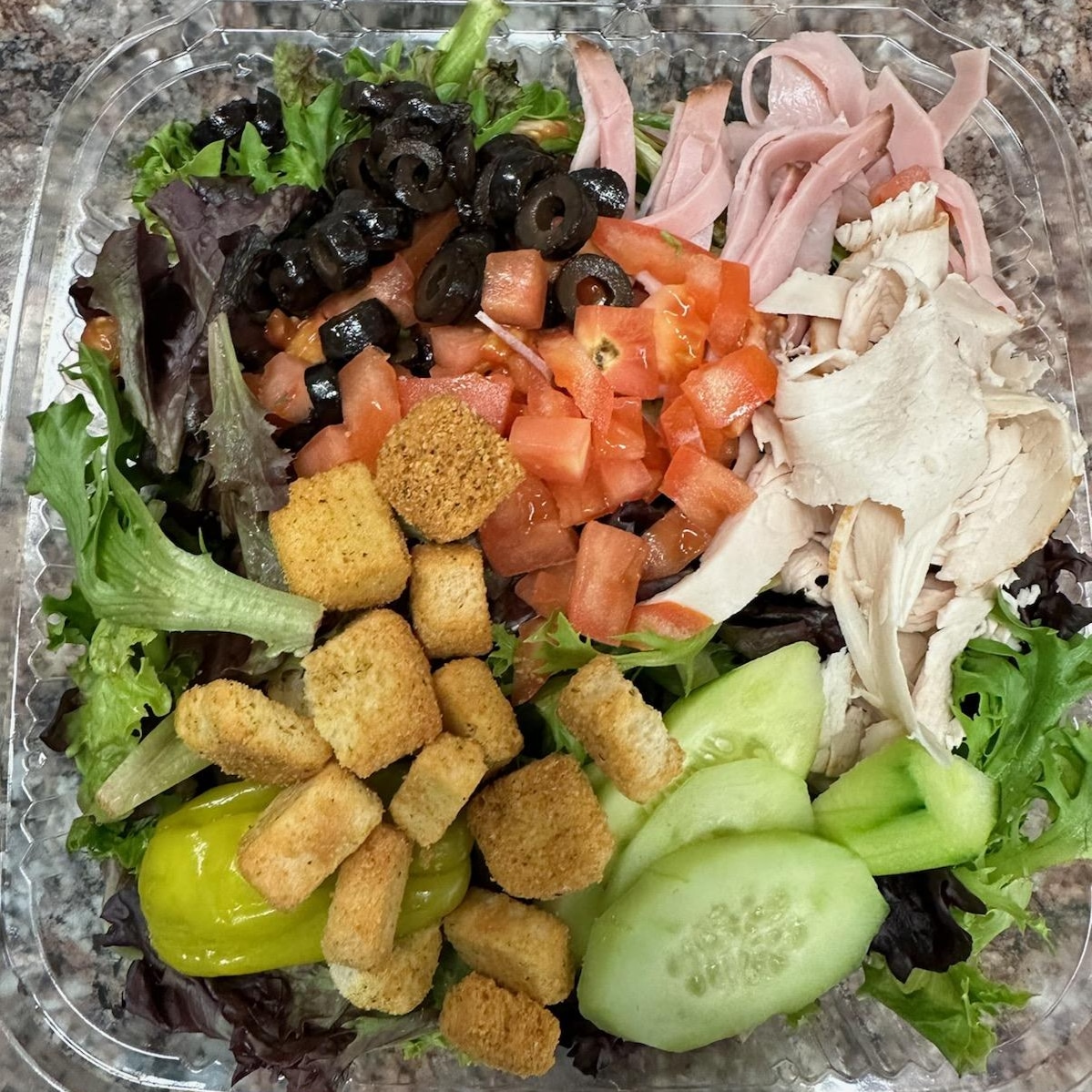 a close up of food