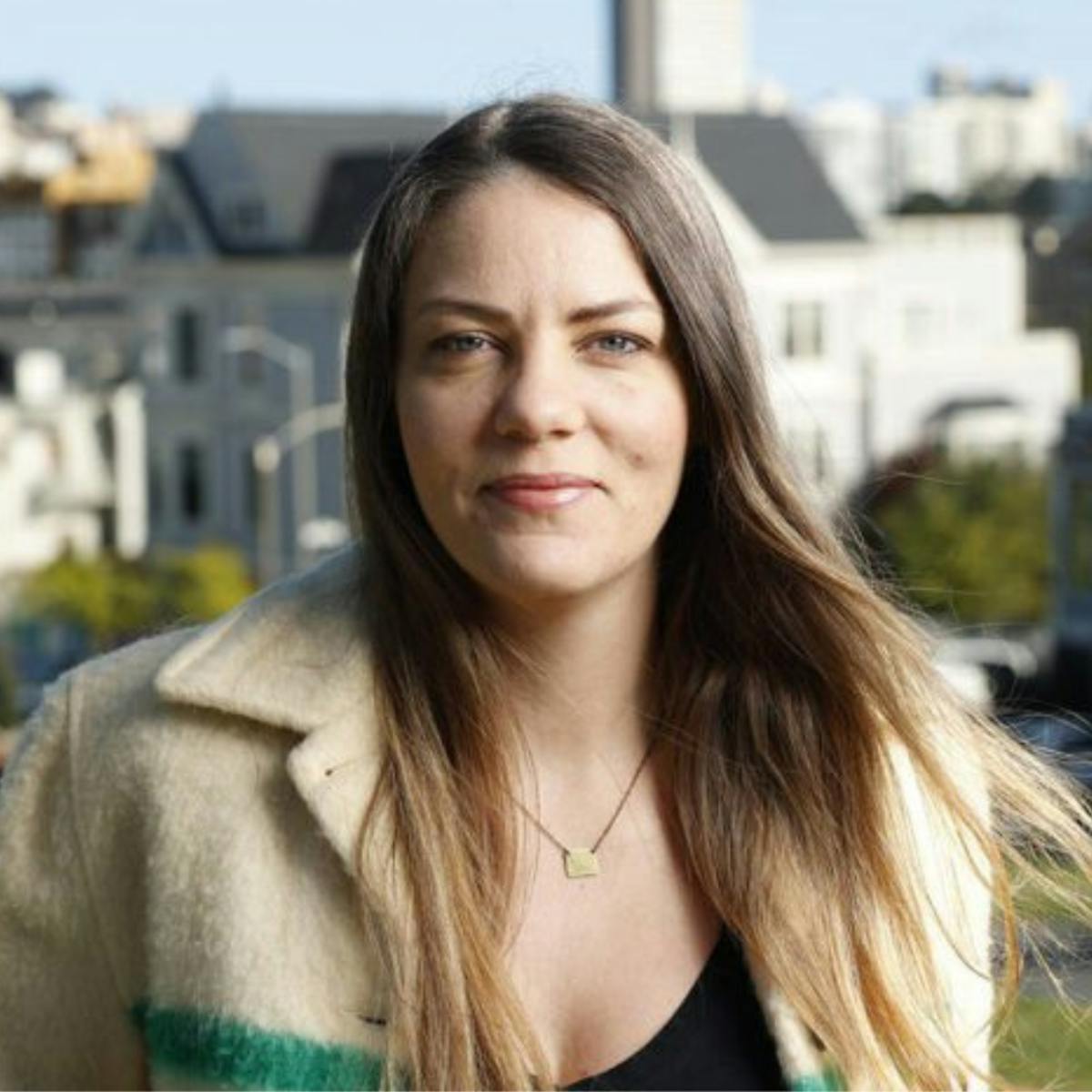 a person standing in front of a building