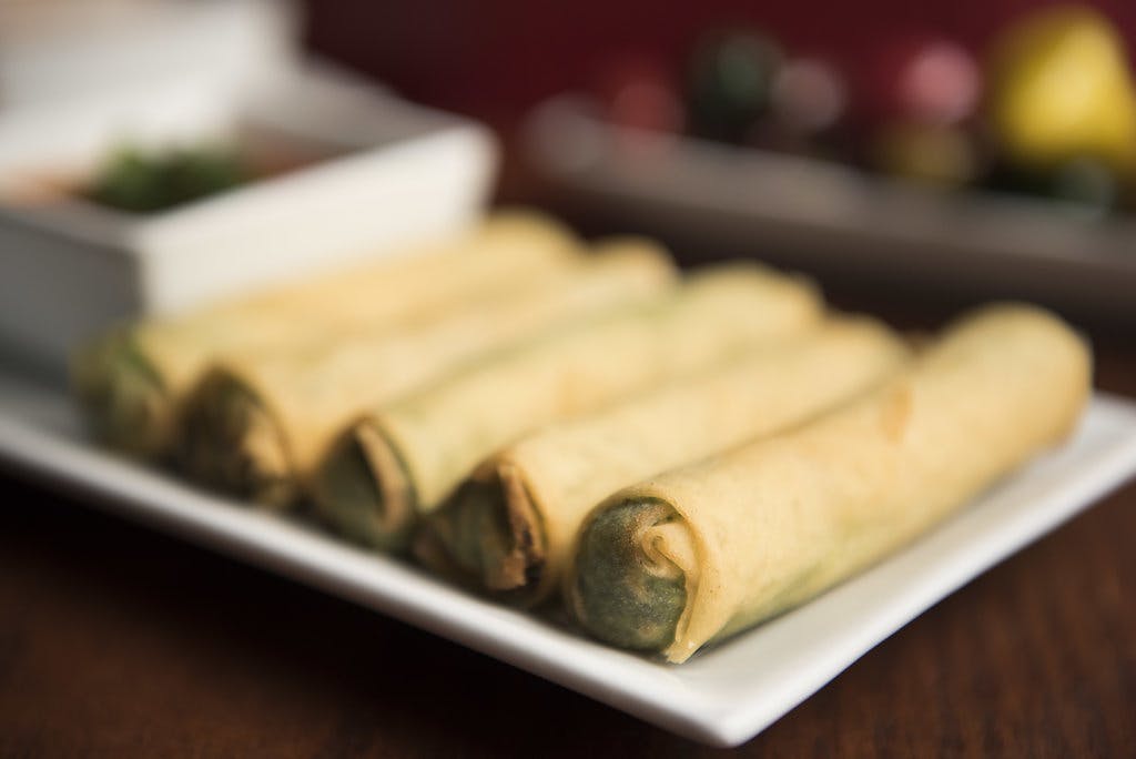 a close up of food on a table