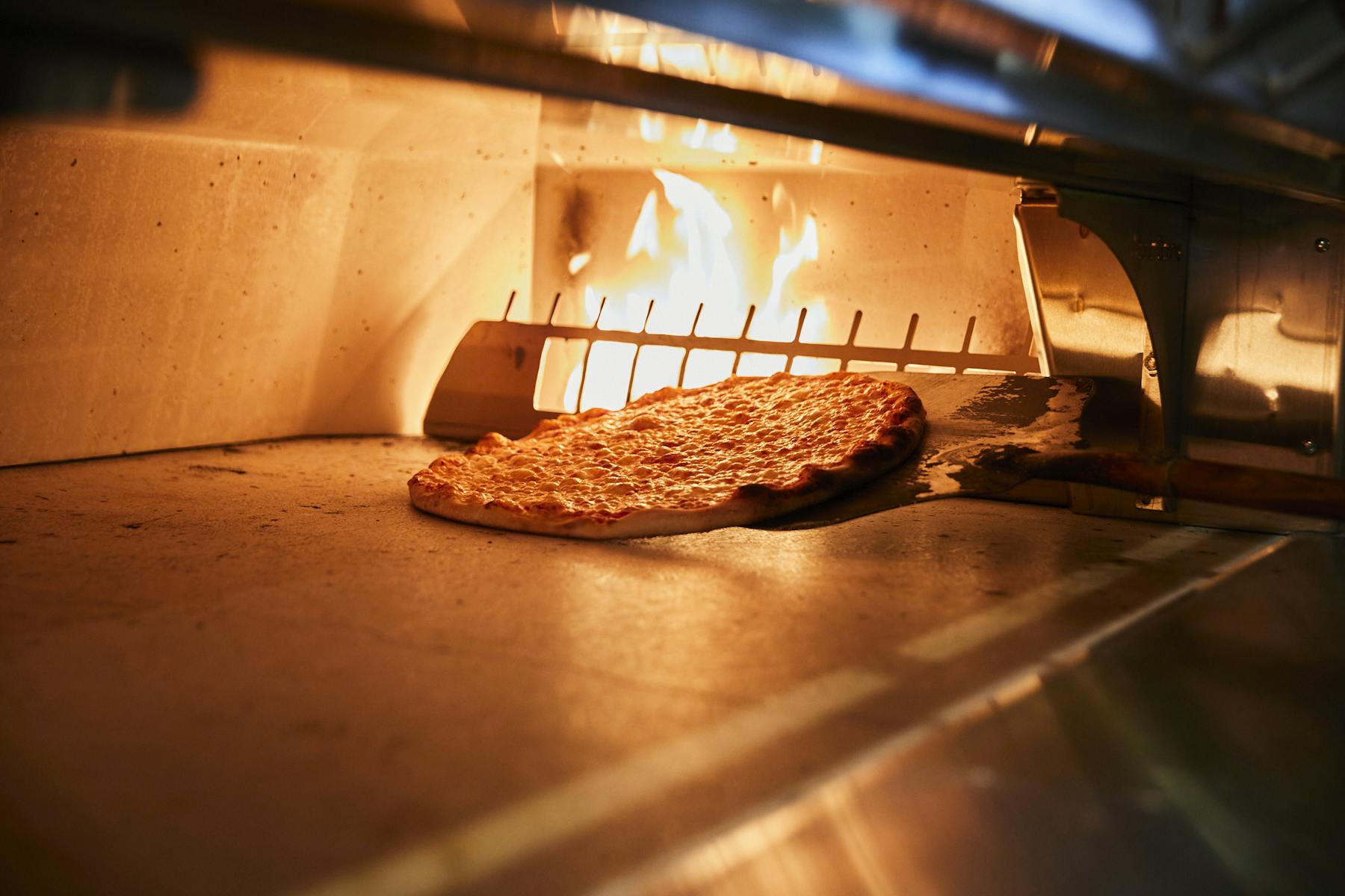 a close up of an oven