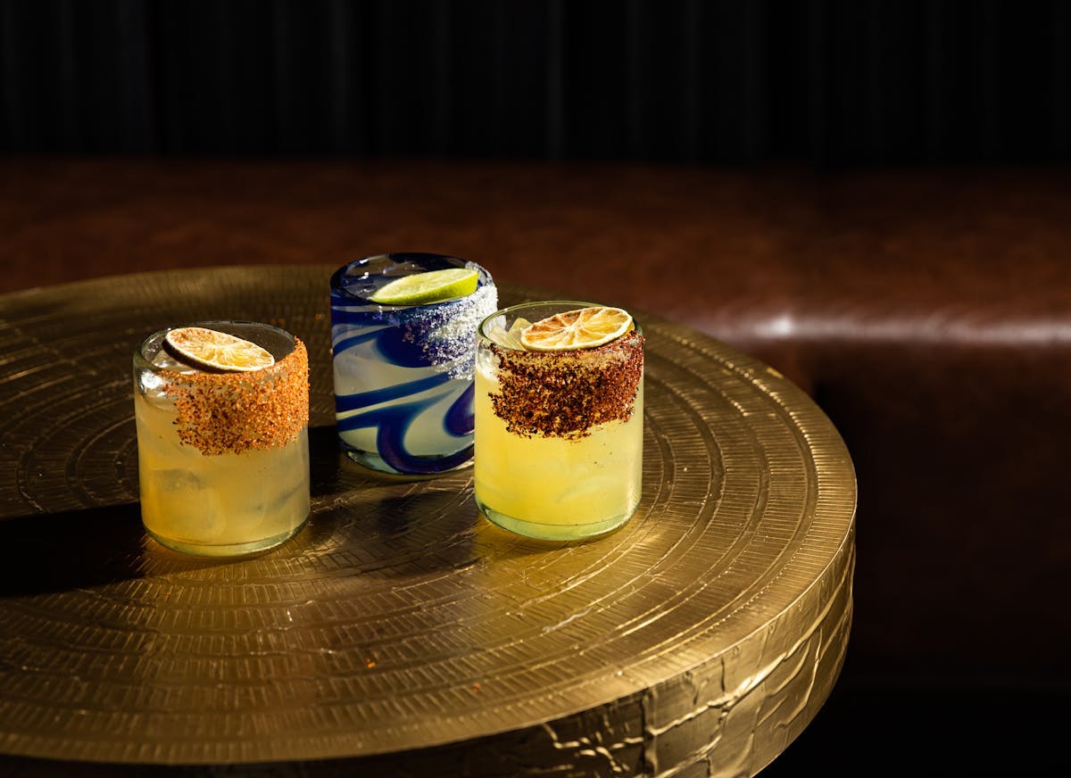 drinks on a table
