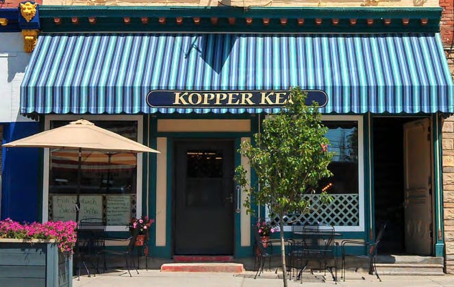 a store front at day