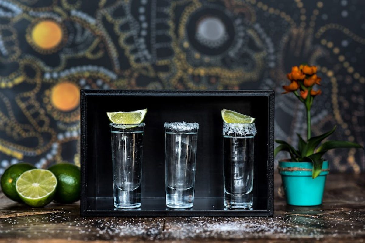 a close up of drinks