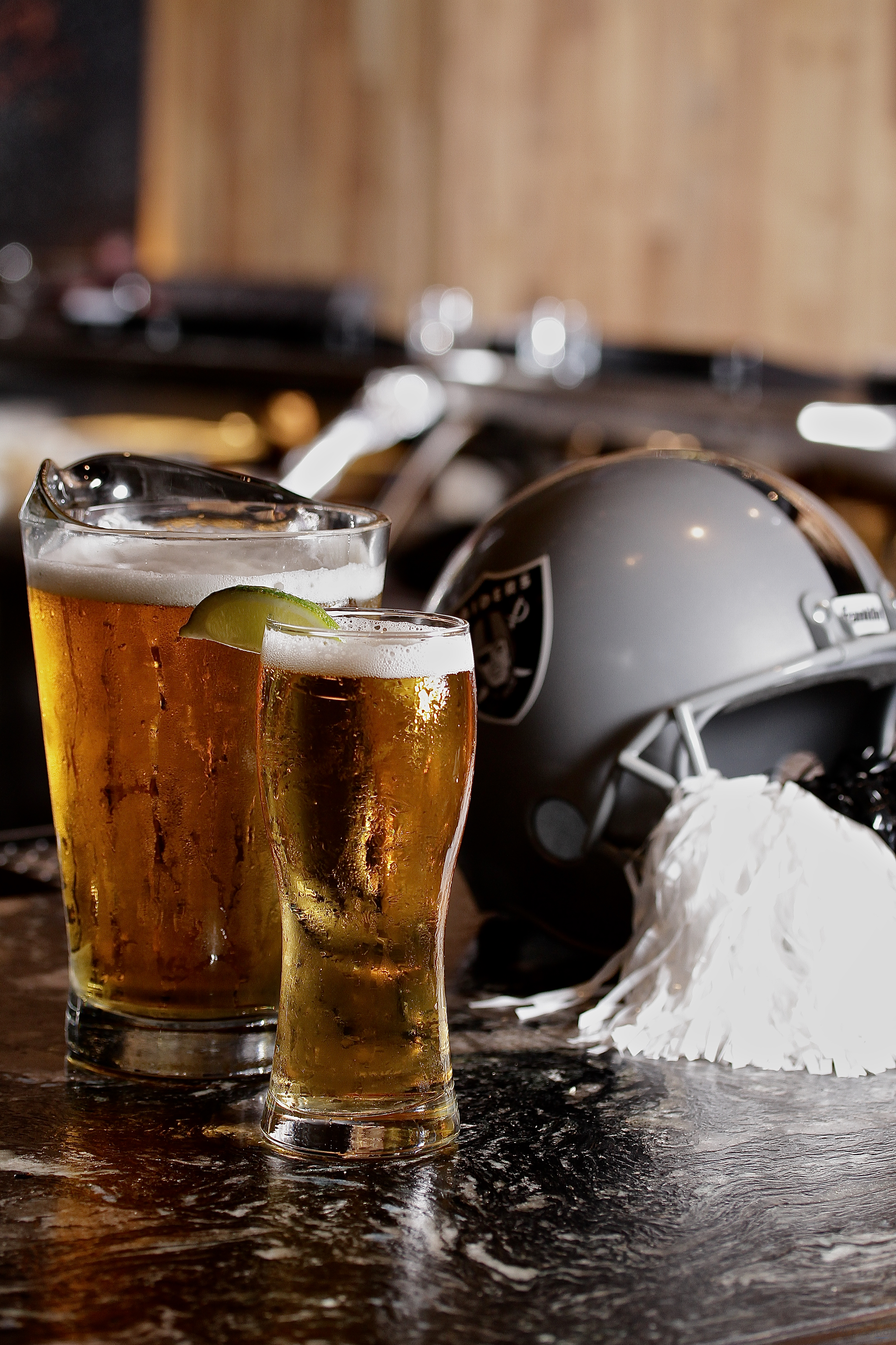 las vegas football team helmet at this henderson mexican restaruant