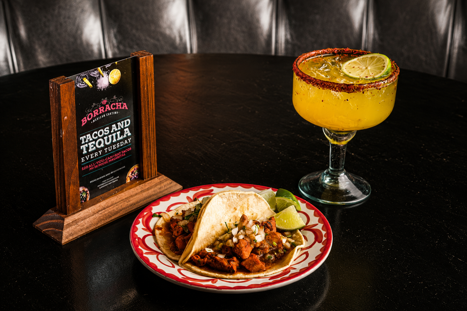 the popular borracha taco tuesday special featuring unlimited tacos and tequila