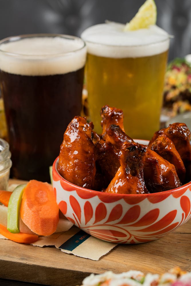 wings and beer to watch the college football games every saturday