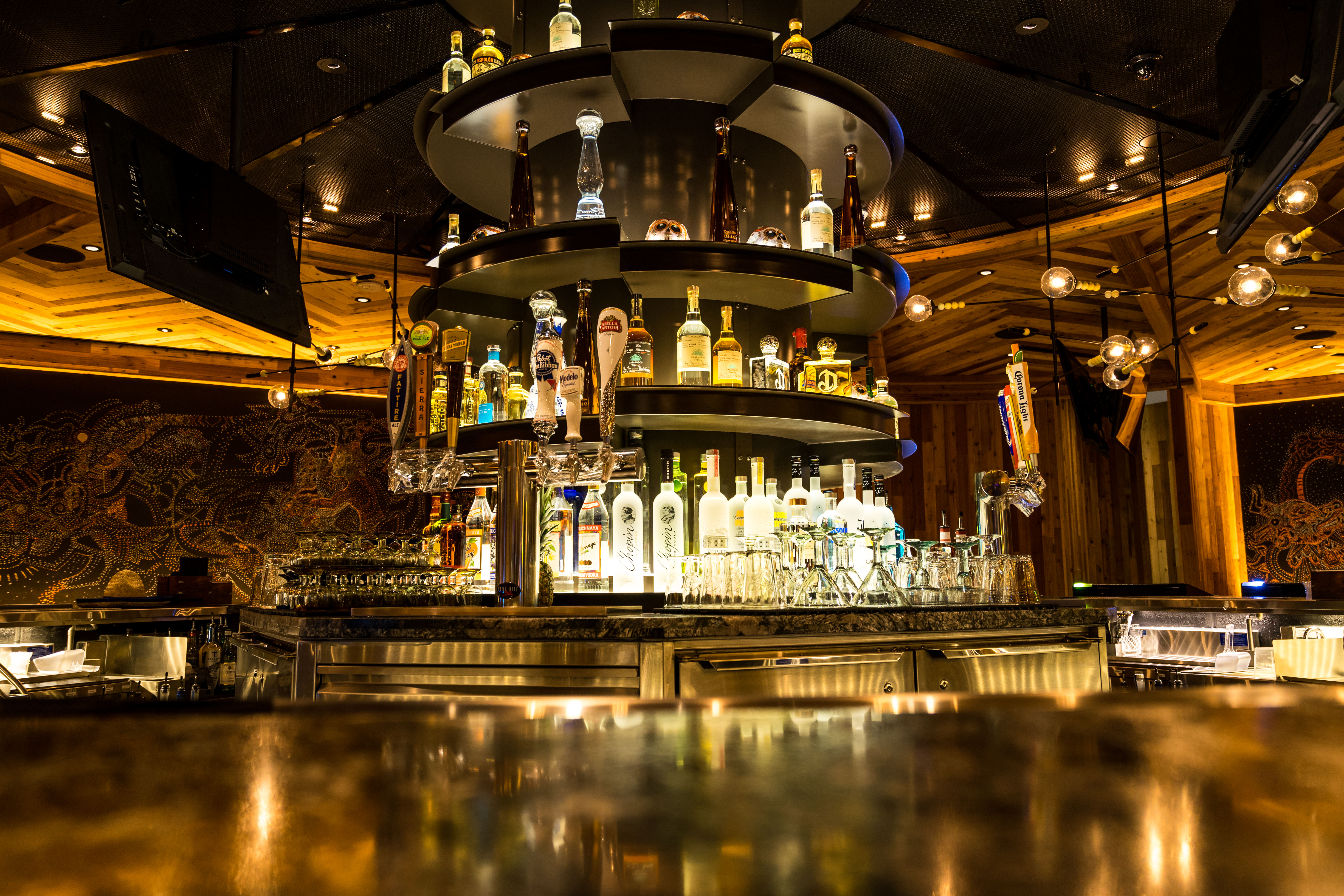 open bar at borracha mexican in gvr