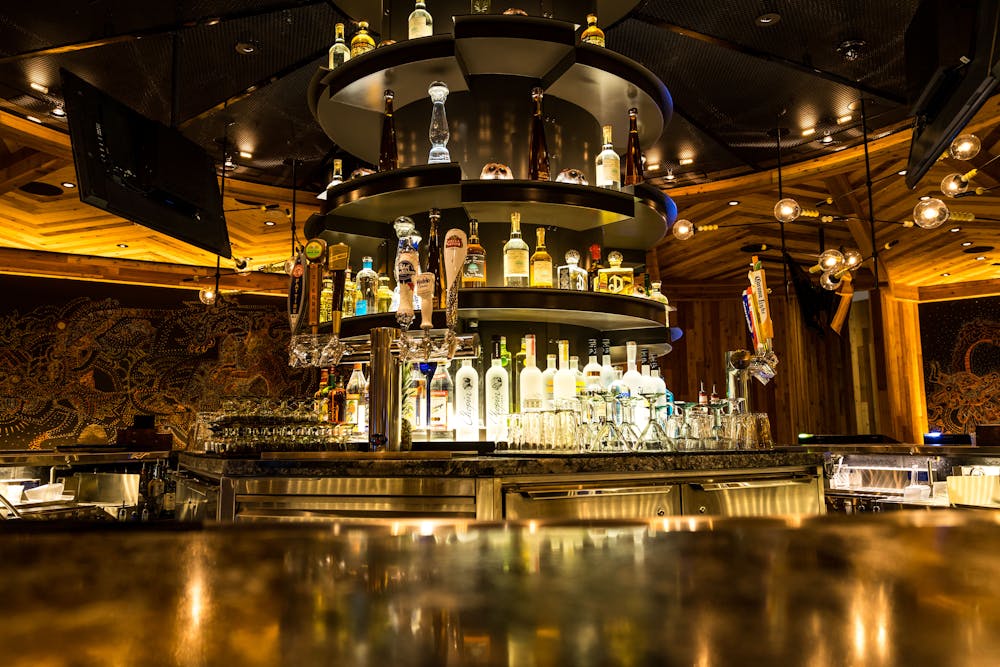 open bar at borracha mexican in gvr