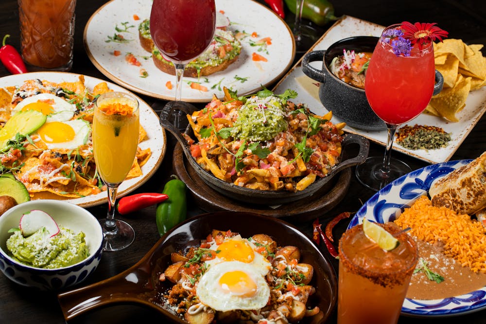 brunch spread at the best mexican brunch in henderson