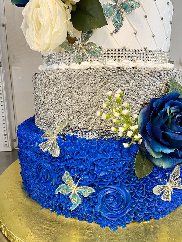 a cake made to look like a flower