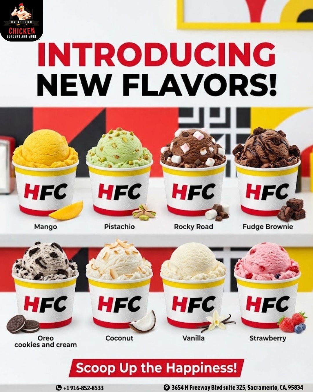 a group of ice cream cups