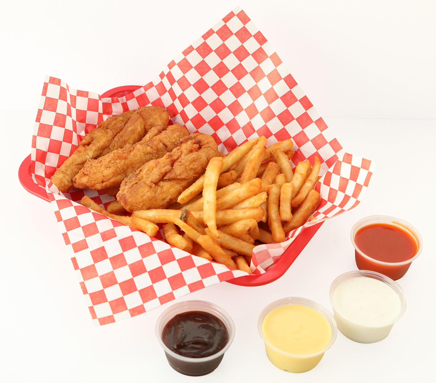 a tray of hot dogs and fries on a table
