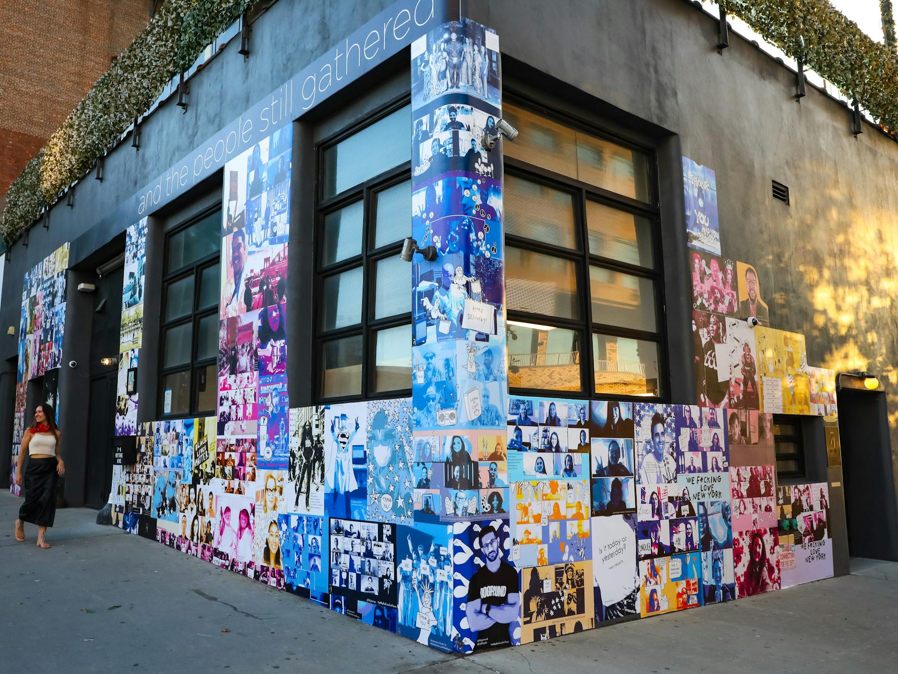 a store front with graffiti on the side of a building