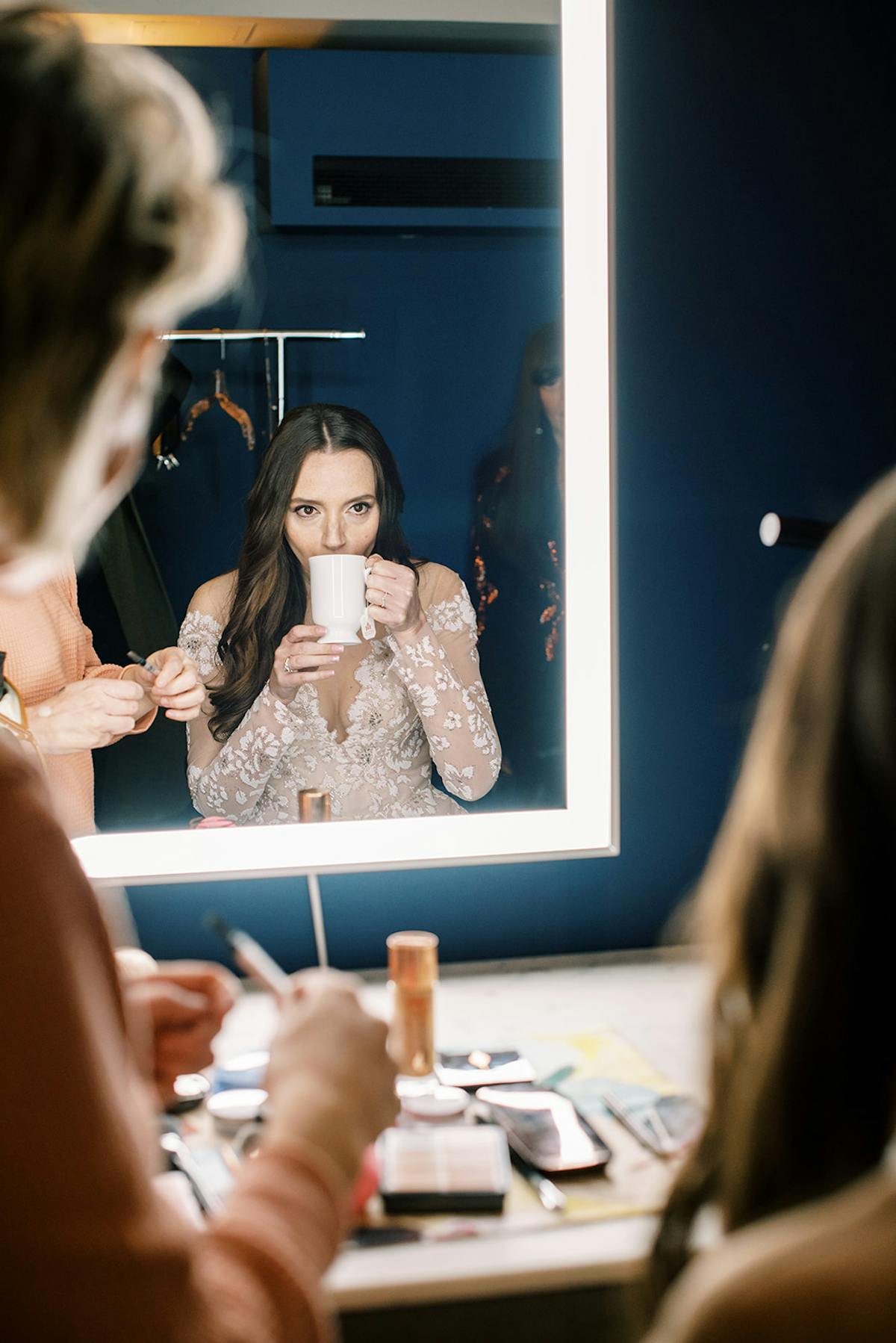 a woman brushing her teeth