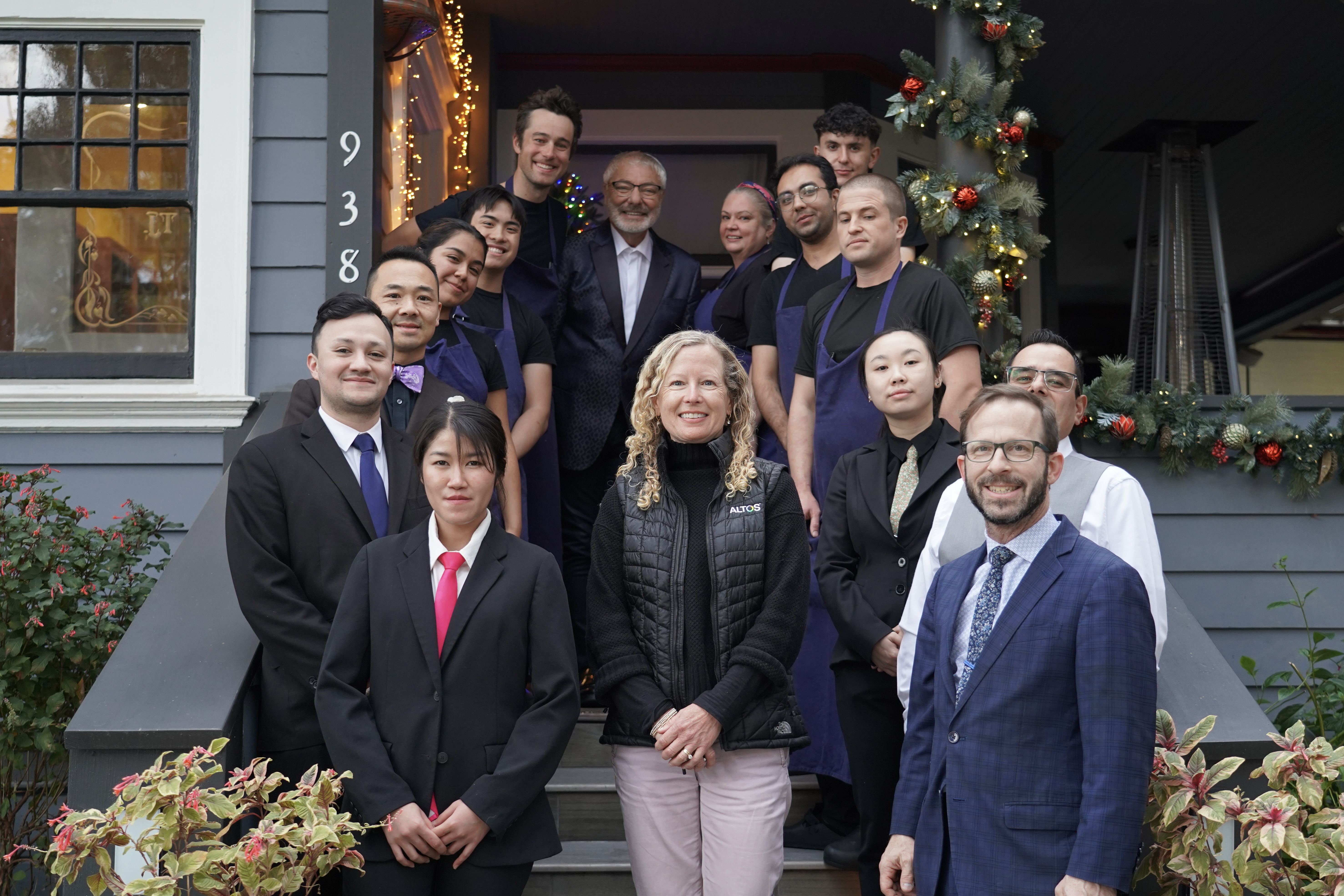 a group of people posing for a photo