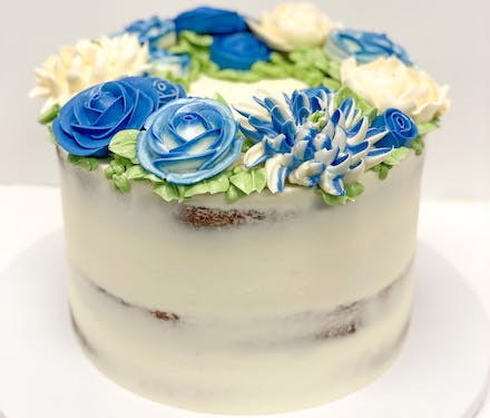 a cake made to look like a flower