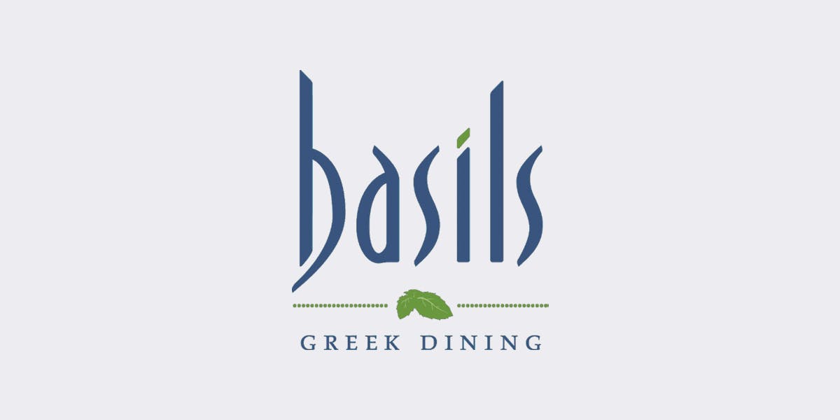 Basils Greek Dining restaurant logo - View nutrition facts, calories, and macros for menu items at 4000 Fox Valley Center Dr Aurora, IL 60504