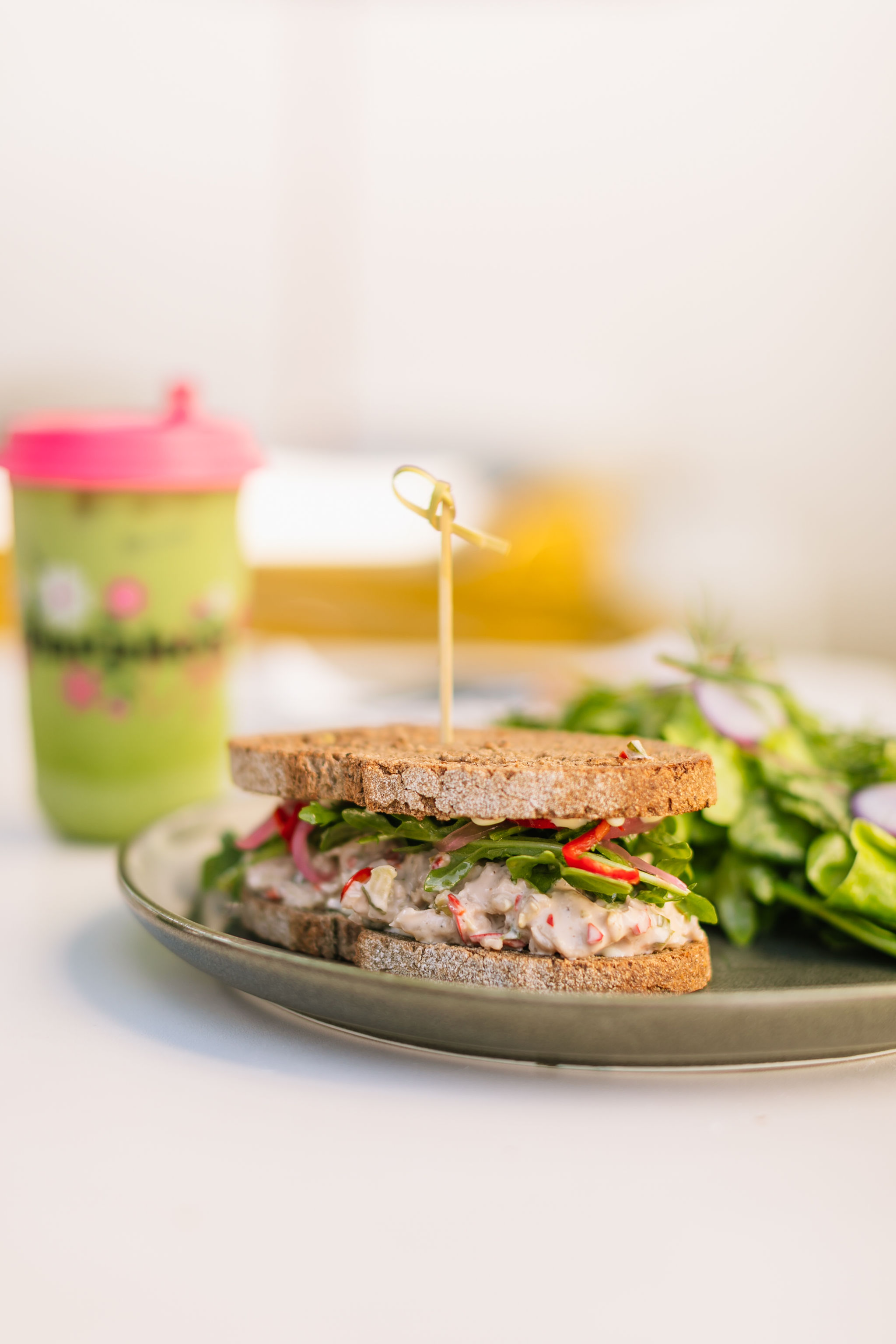 a plate of food on a table
