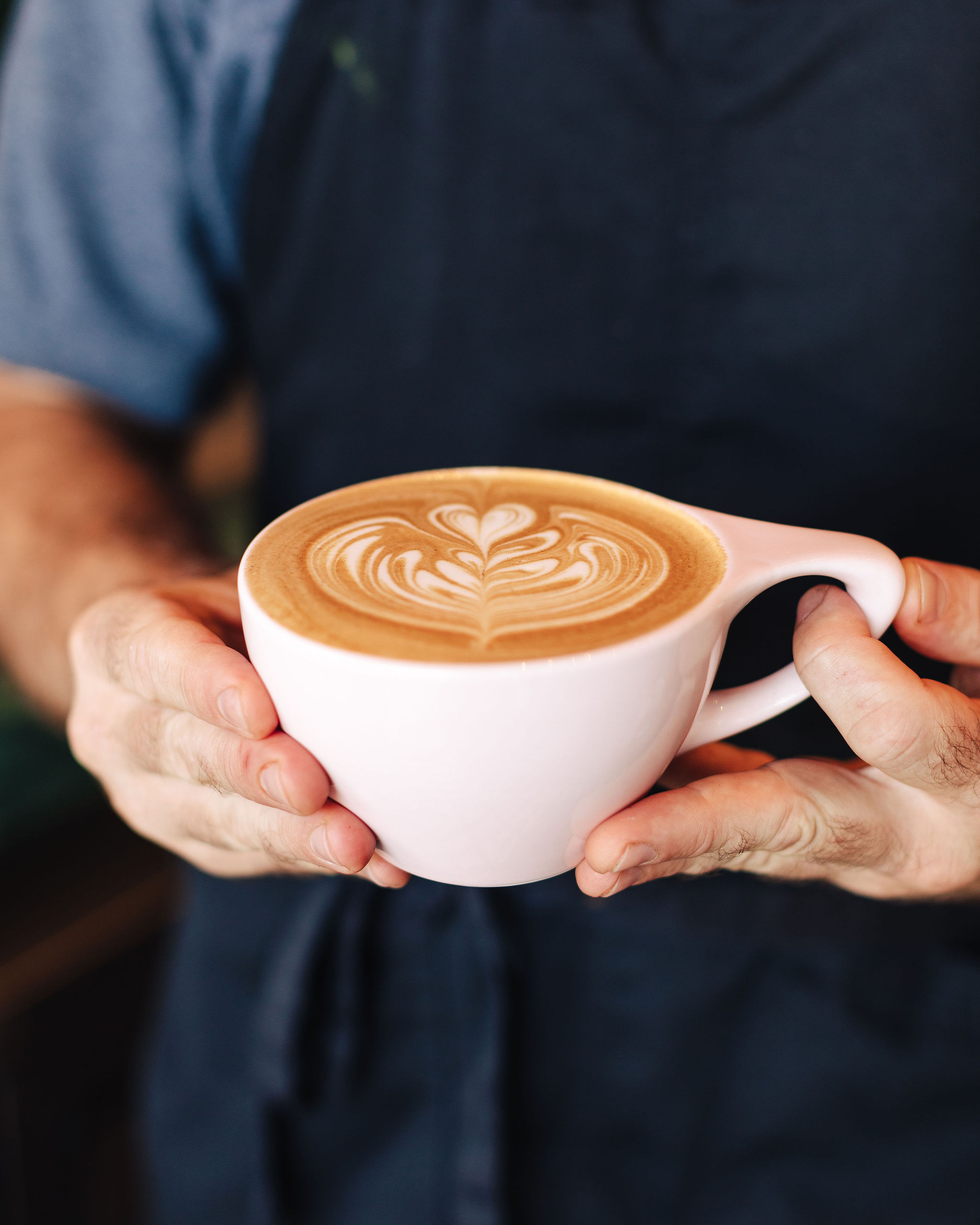 a hand holding a cup of coffee