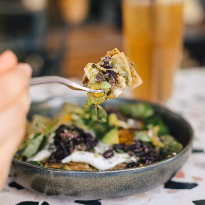 a close up of a bowl of food