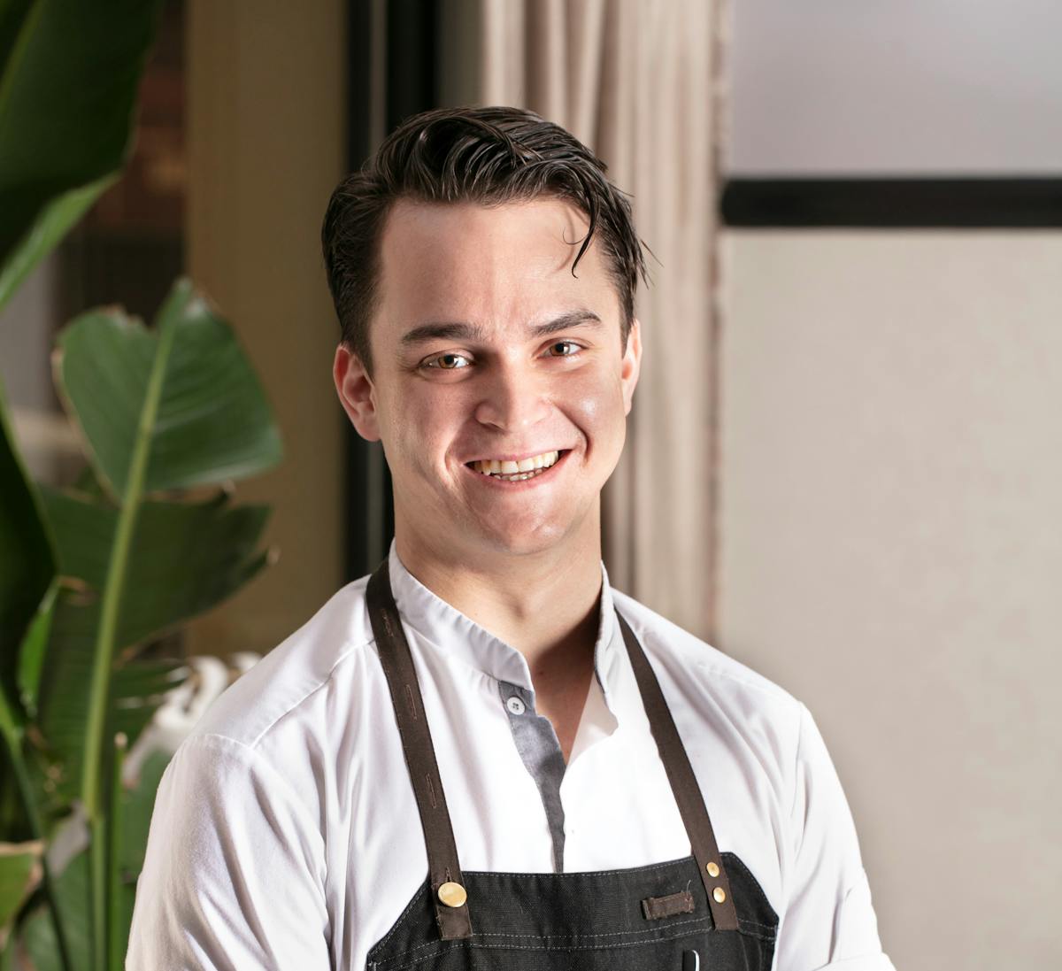 a man smiling for the camera