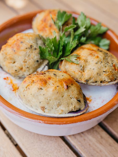 Baked Stuffed Clams Island Kitchen American Restaurant & Catering