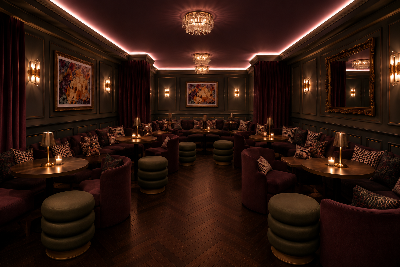 Maison Madison luxury cocktail lounge interior