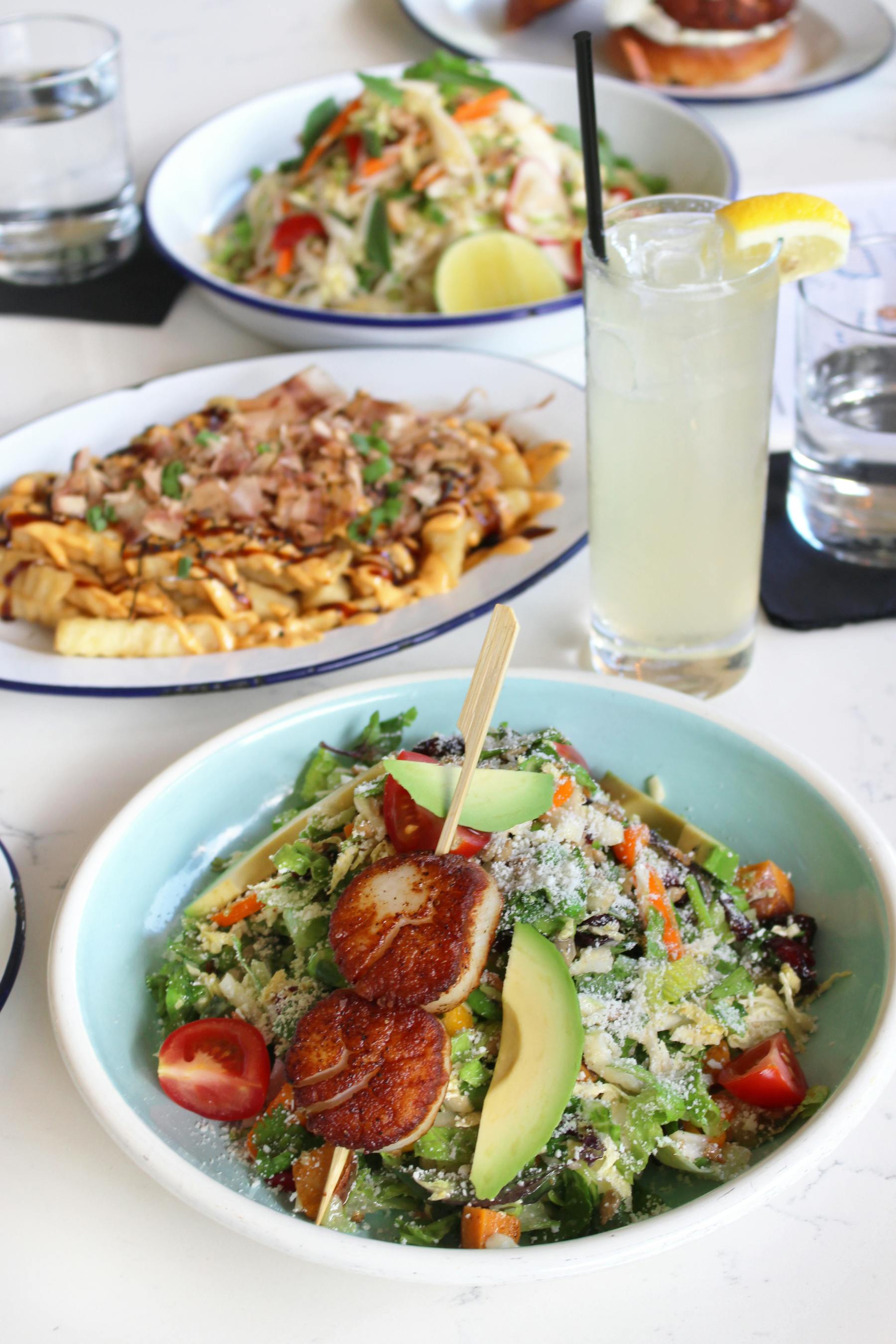 a plate of food on a table