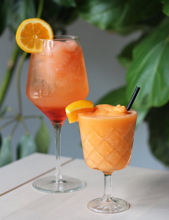 a glass of orange juice