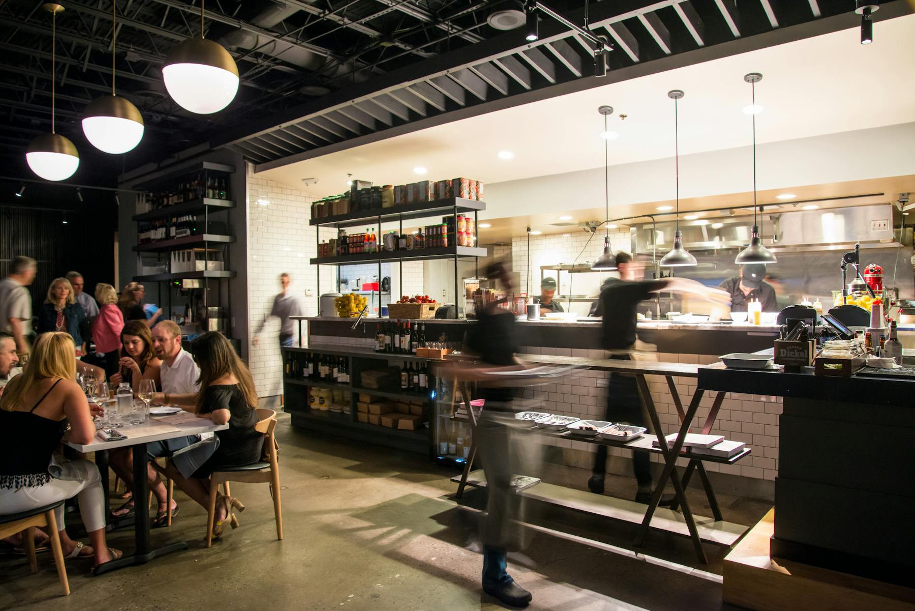 Open exhibition style kitchen