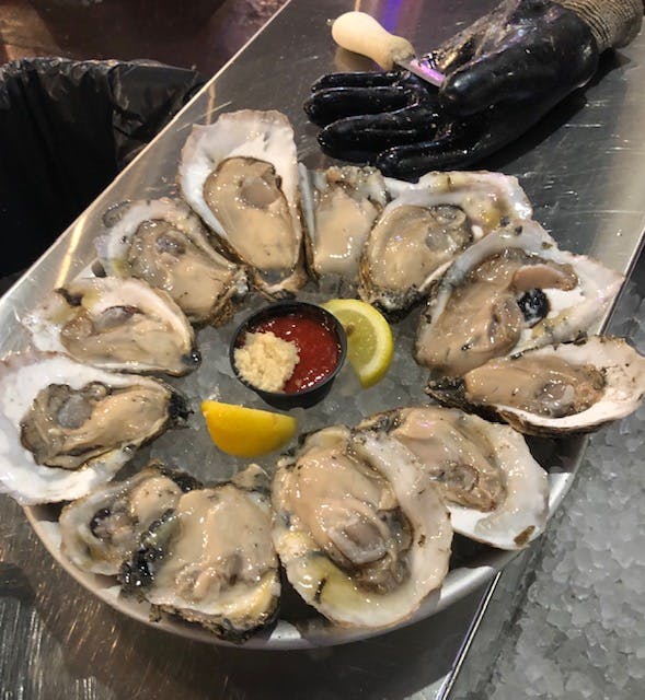 a tray of food