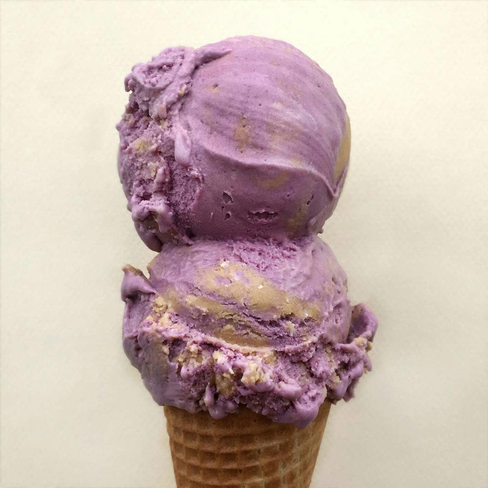 ice cream cone with two scoop balls