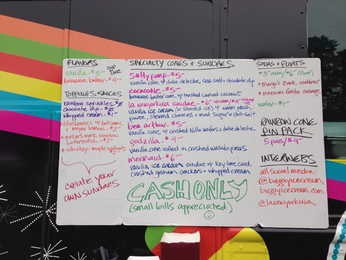 a close up of the restaurants menu