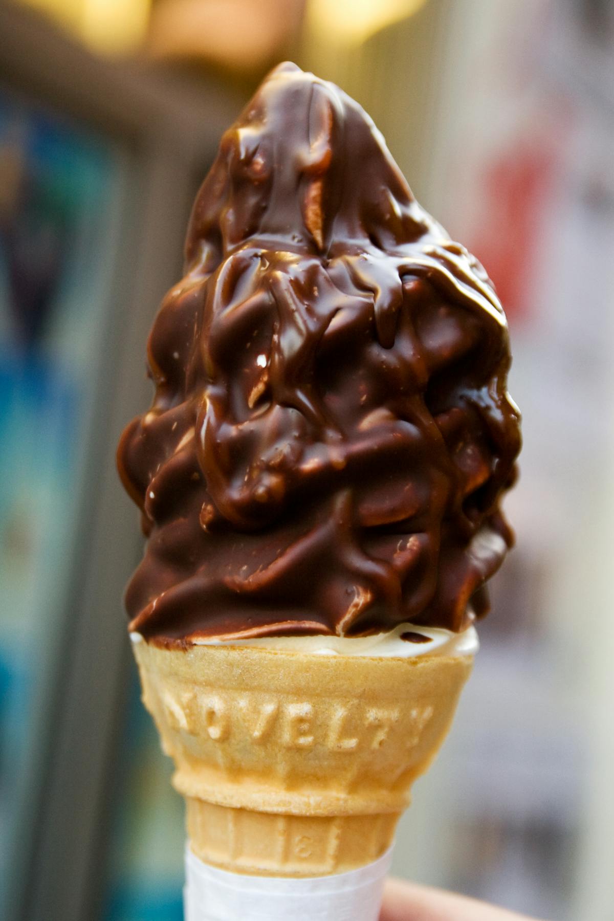 a close up of a chocolate dessert