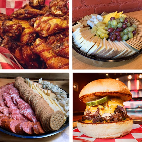 a bunch of different types of food on a plate