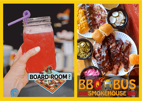 board room dc drink next to bbq bus dc ribs and sides platter promo