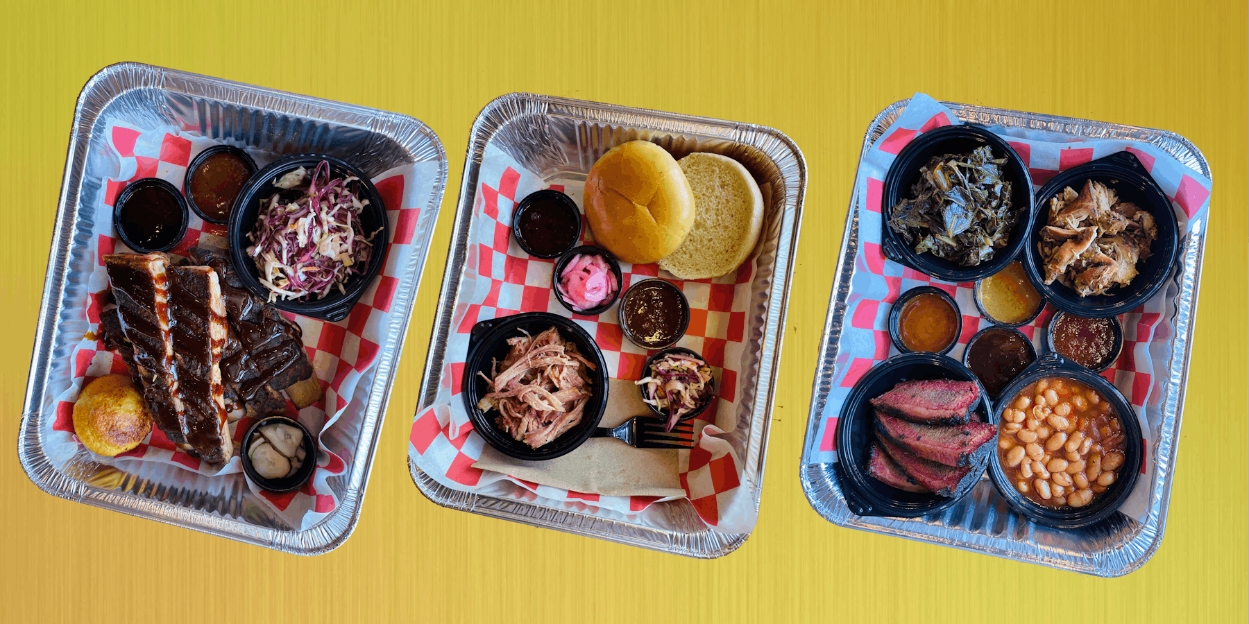 a box filled with different types of food on a table