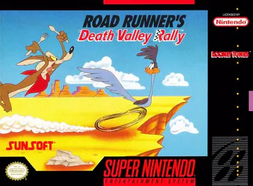 Box art for Road Runner's Death Valley Rally (1993) for the Super Nintendo Entertainment System