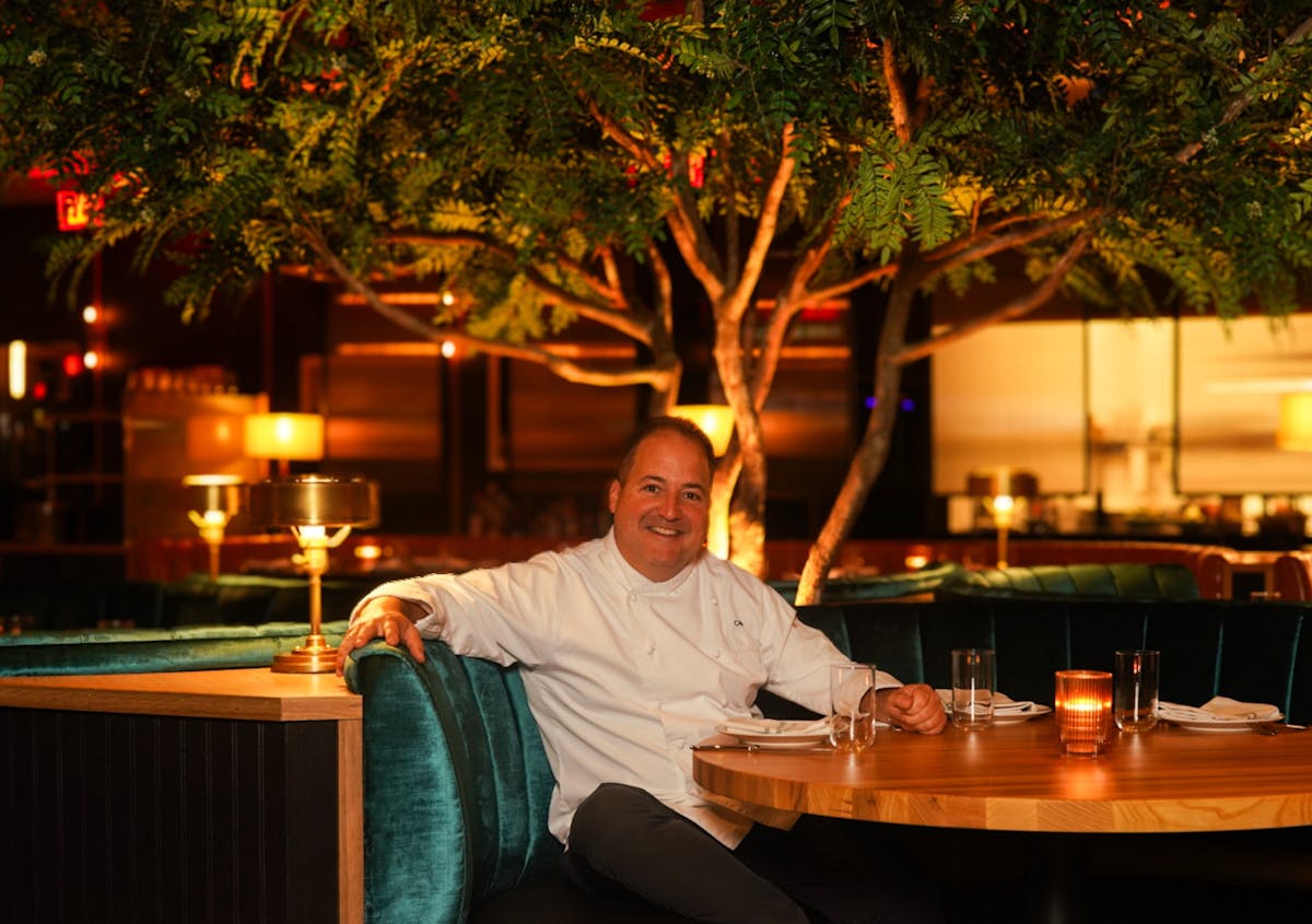 a person in a restaurant