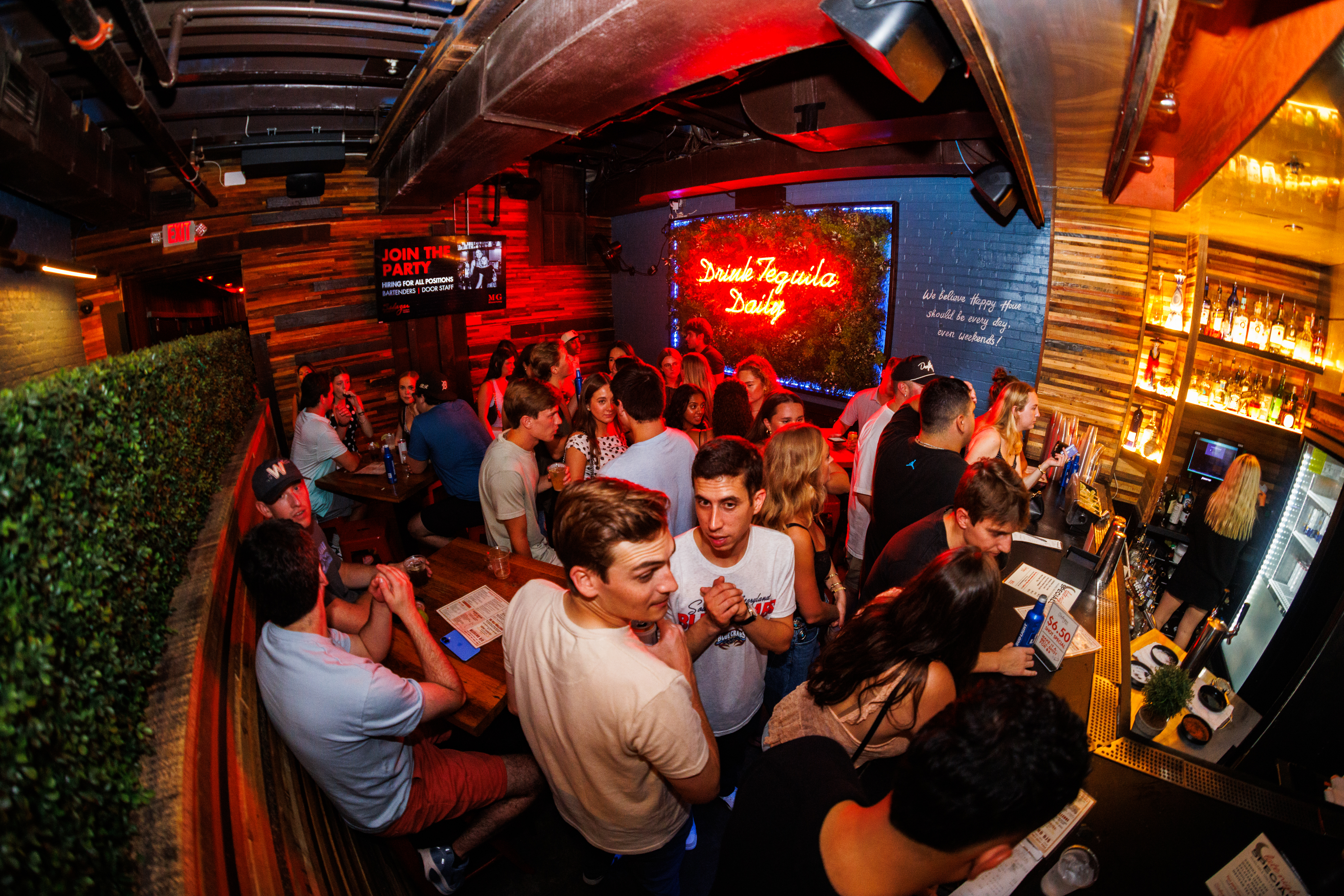 a group of people in a room