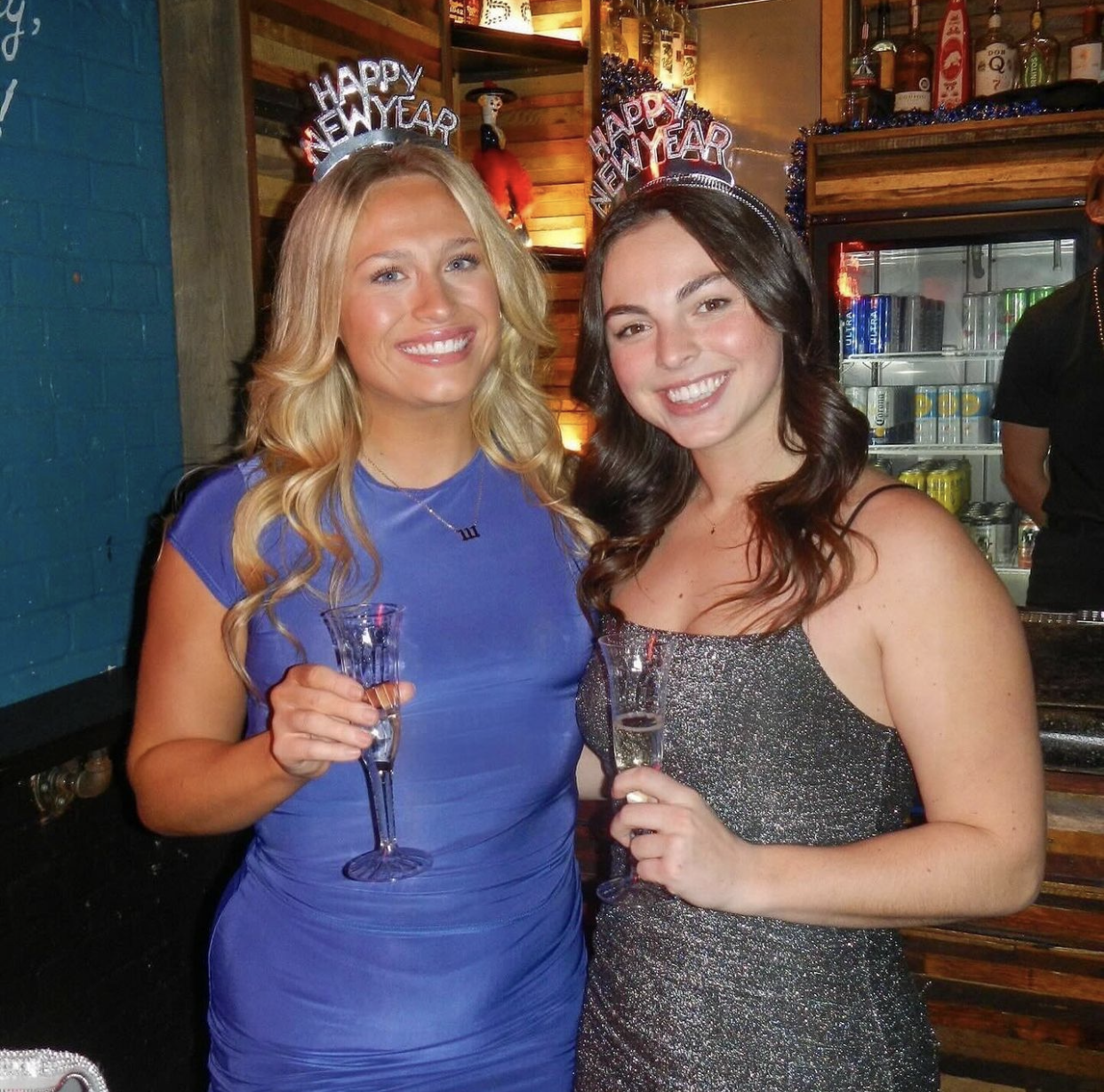 a couple of people posing for the camera