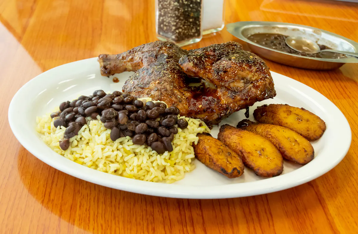a plate of food on a table