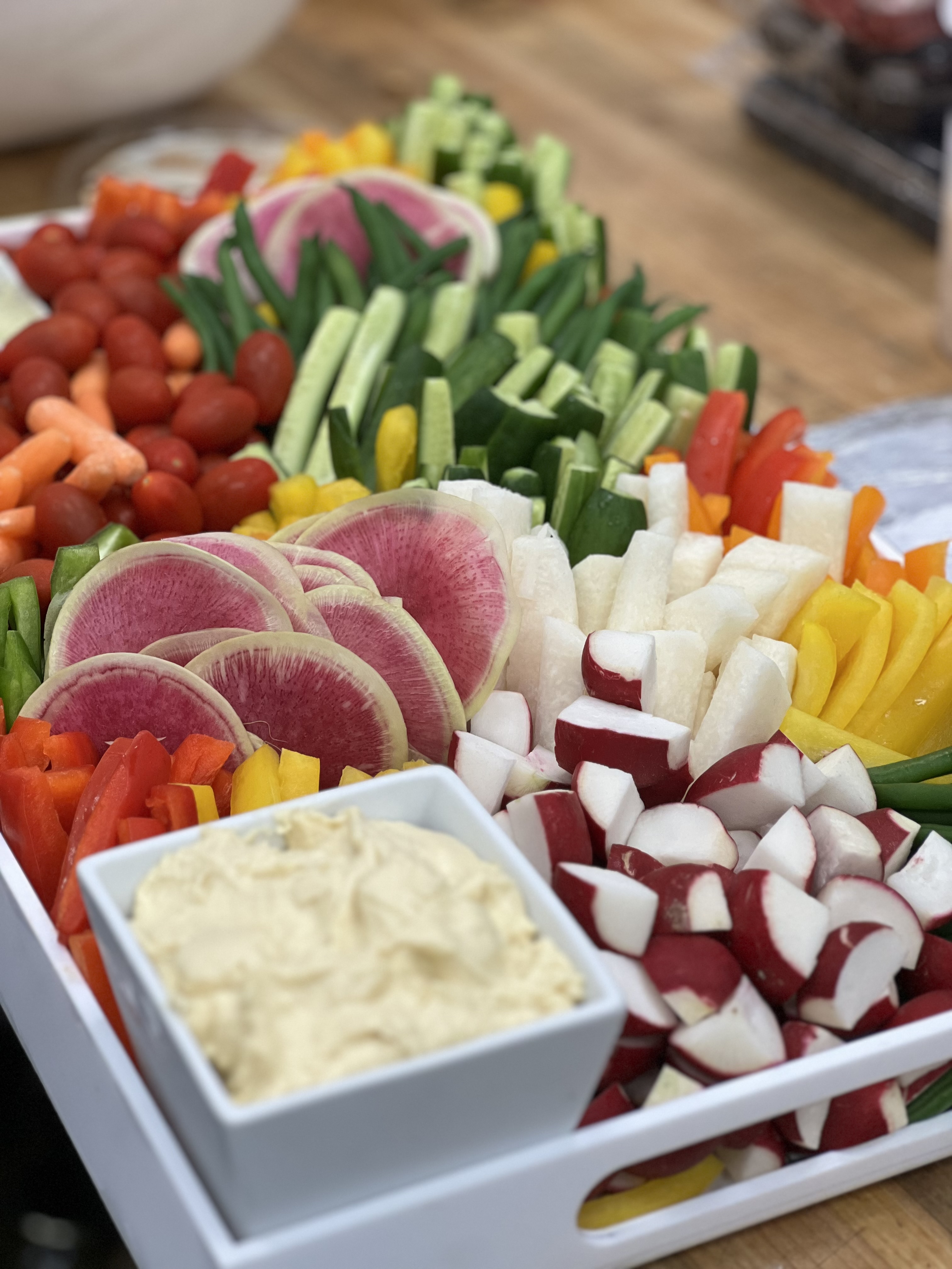 a tray of food on a table