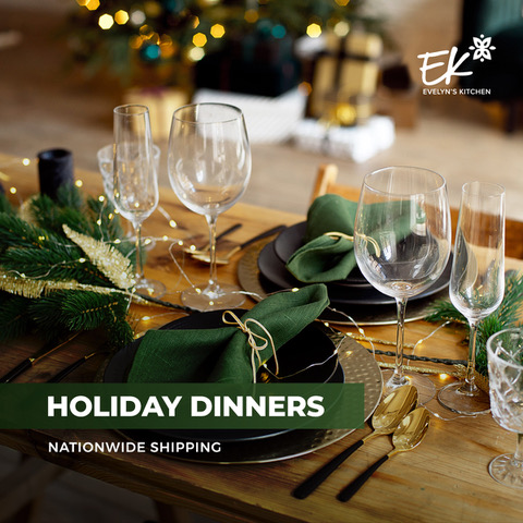 a table with wine glasses
Holiday Dinners