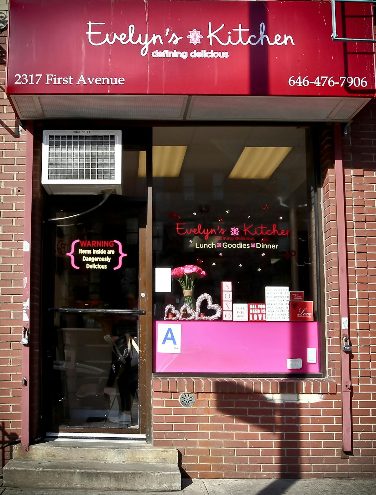a store in a brick building