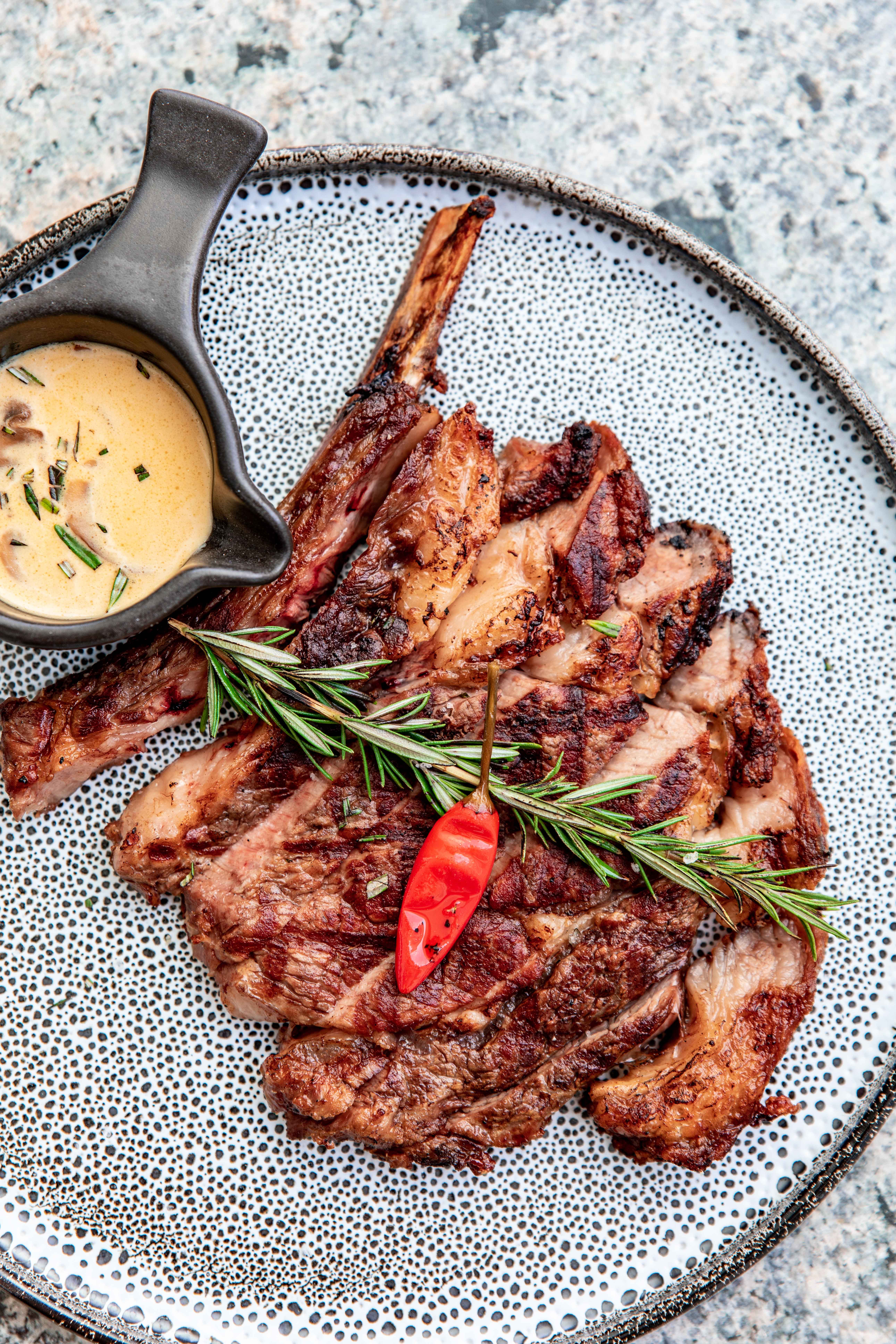 a plate of food with a fork