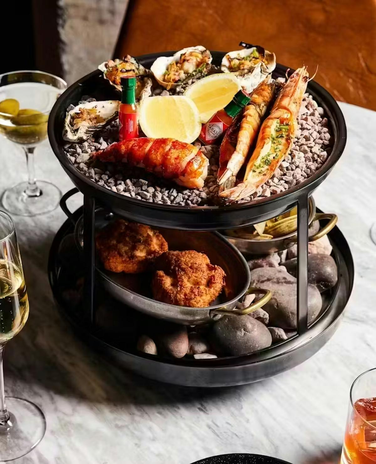 a plate of food on a table