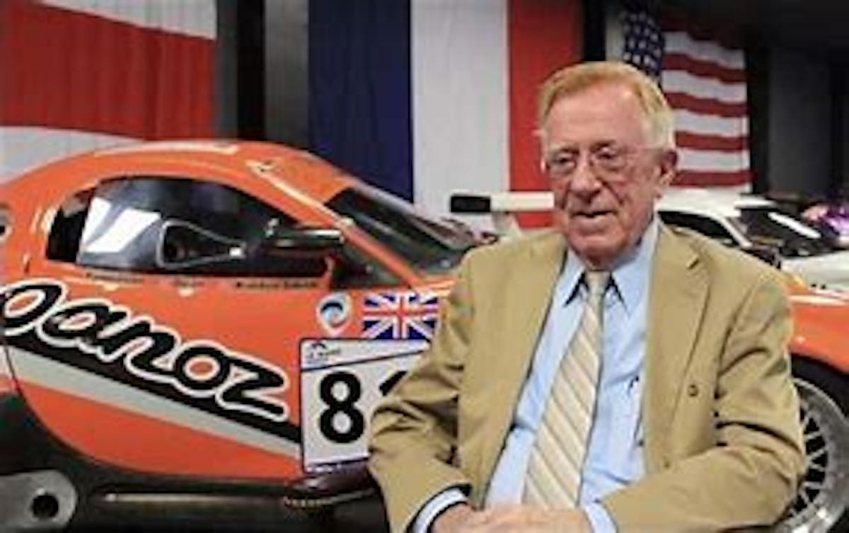 Don Panoz wearing a suit and tie