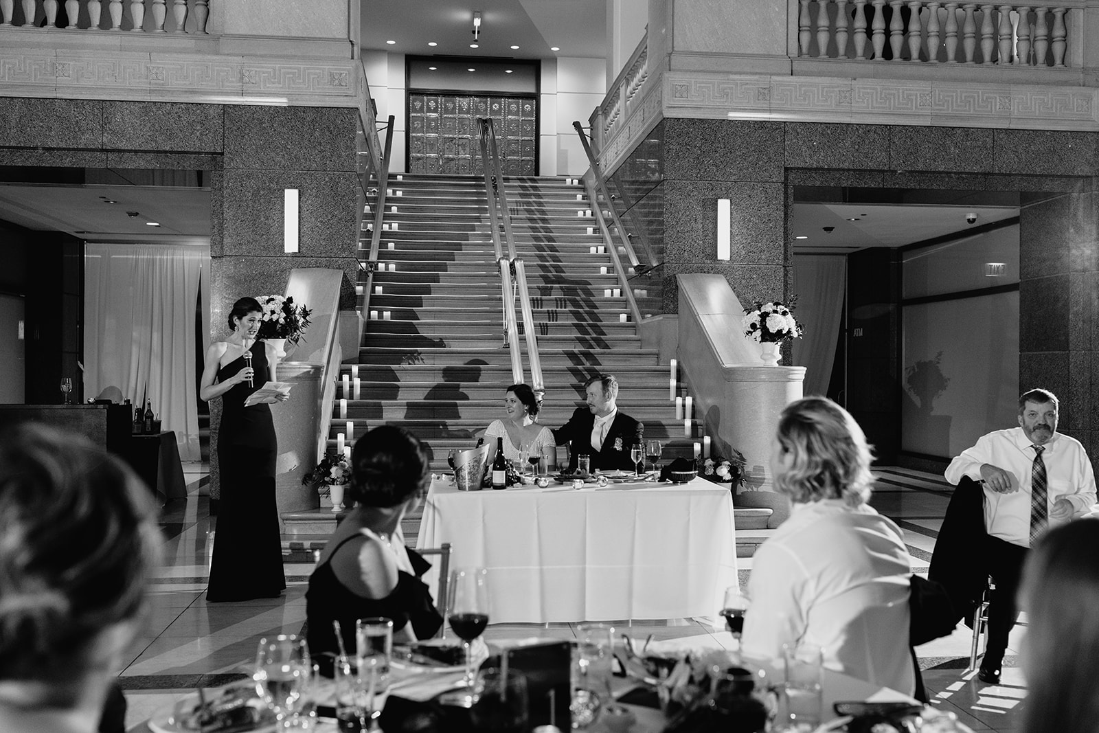 a group of people sitting at a table